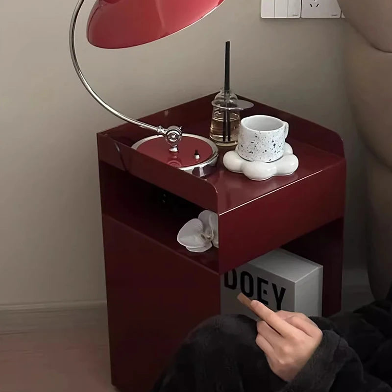 Nordic Nightstand Modern Movable Home Bedroom Furniture Bedside Table Luxury Storage Decor Nightstand Art Design Bedside Table