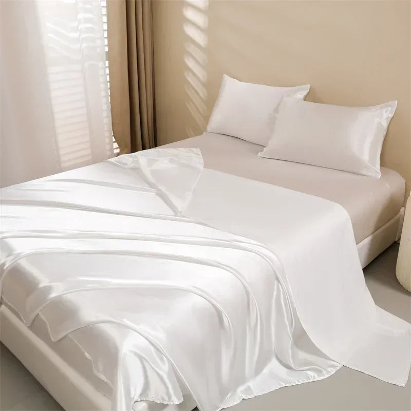 Silky Satin Bed Sheet Set