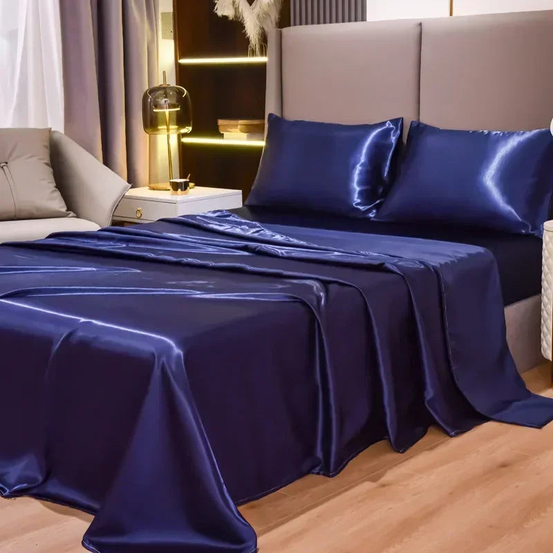 Silky Satin Bed Sheet Set