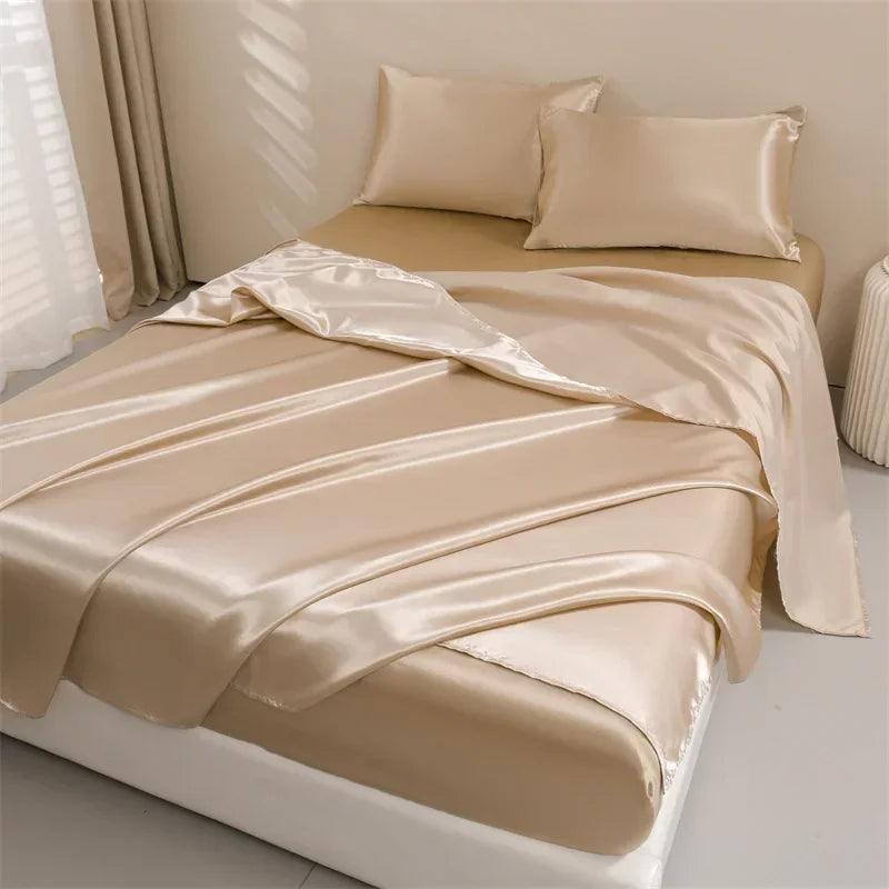 Silky Satin Bed Sheet Set