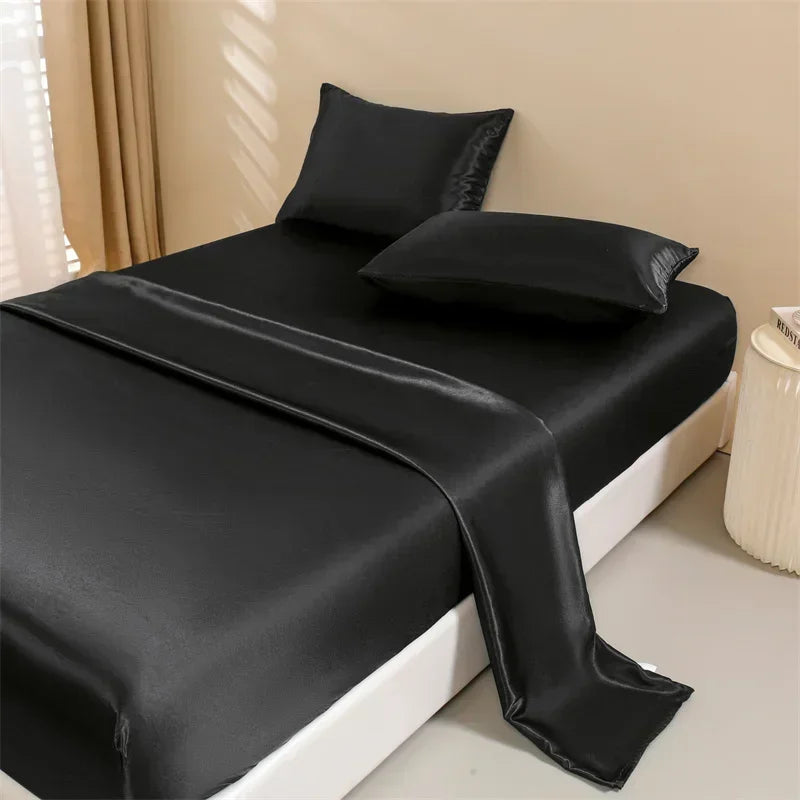 Silky Satin Bed Sheet Set