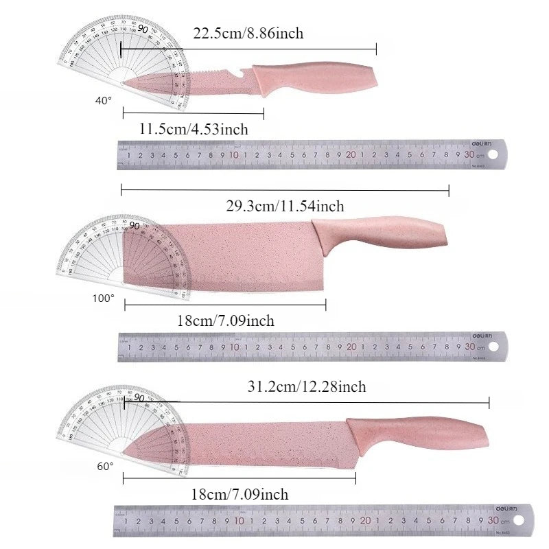 Kitchen Utensils Pink Fruit Knife Slicing Knife Ultra-Fast Sharp Stainless Steel Multi-Purpose Knife Meat Cutting Vegetable Knif