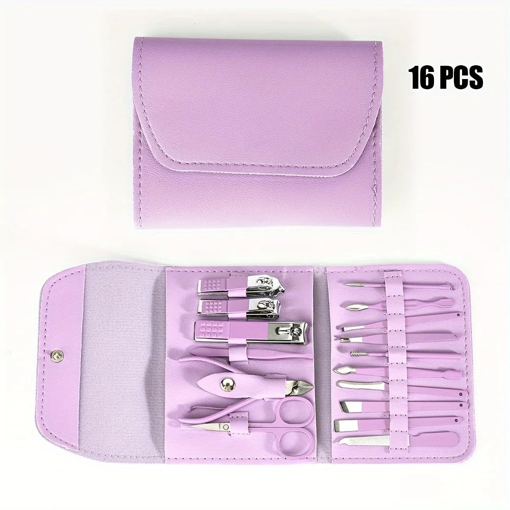 Nail Clippers Manicure Tool Set, With Portable Travel Case, Cuticle Nippers And Cutter Kit, Professional Nail Clippers Pedicure
