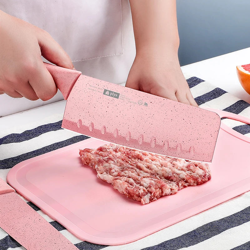 Kitchen Utensils Pink Fruit Knife Slicing Knife Ultra-Fast Sharp Stainless Steel Multi-Purpose Knife Meat Cutting Vegetable Knif
