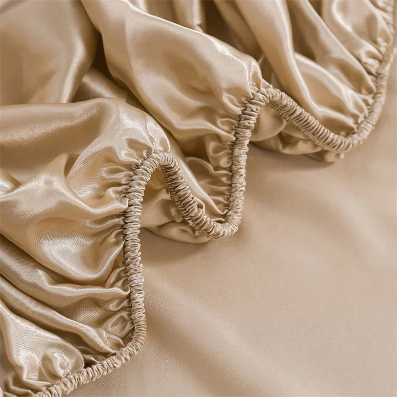 Silky Satin Bed Sheet Set