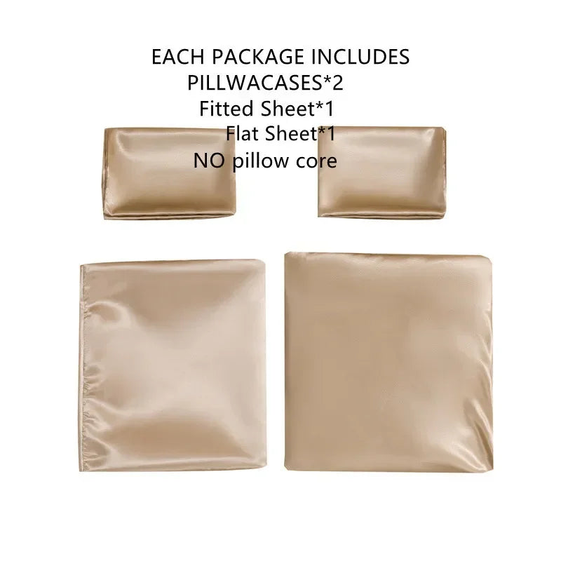 Silky Satin Bed Sheet Set