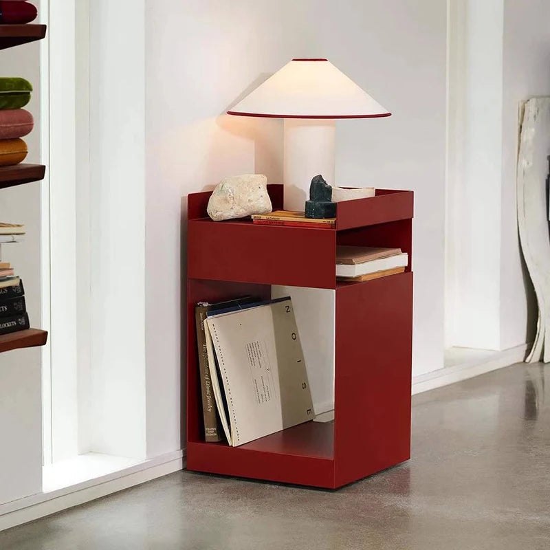 Nordic Nightstand Modern Movable Home Bedroom Furniture Bedside Table Luxury Storage Decor Nightstand Art Design Bedside Table