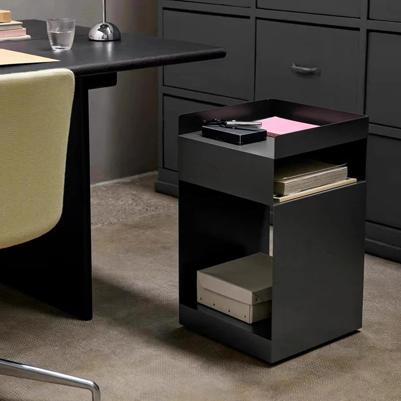 Nordic Nightstand Modern Movable Home Bedroom Furniture Bedside Table Luxury Storage Decor Nightstand Art Design Bedside Table