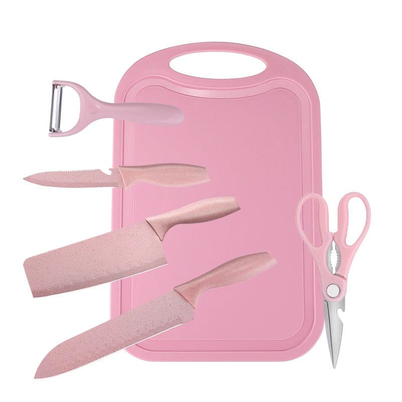 Kitchen Utensils Pink Fruit Knife Slicing Knife Ultra-Fast Sharp Stainless Steel Multi-Purpose Knife Meat Cutting Vegetable Knif