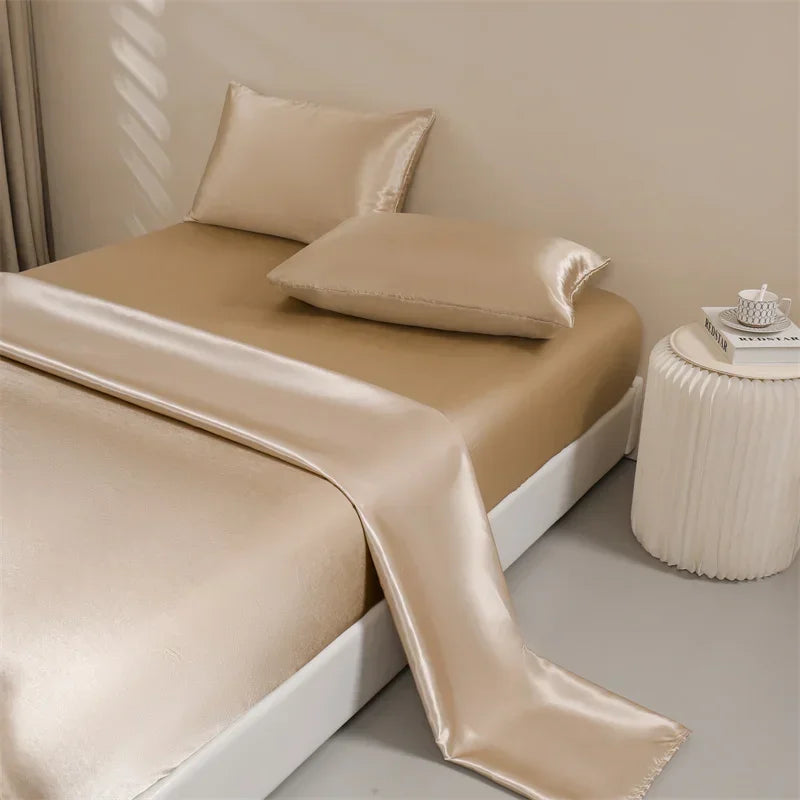 Silky Satin Bed Sheet Set