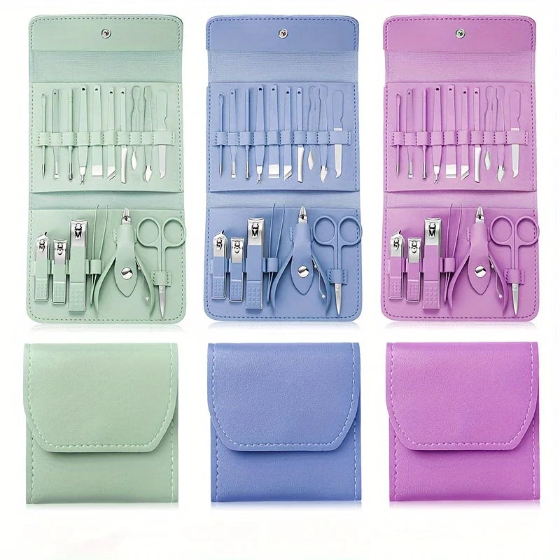 Nail Clippers Manicure Tool Set, With Portable Travel Case, Cuticle Nippers And Cutter Kit, Professional Nail Clippers Pedicure