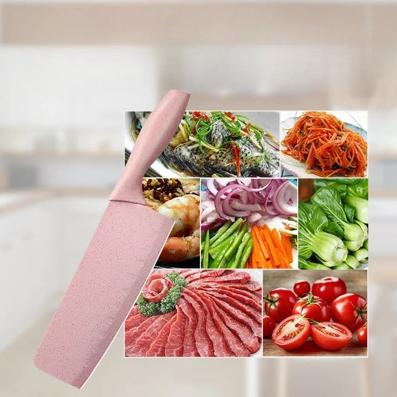 Kitchen Utensils Pink Fruit Knife Slicing Knife Ultra-Fast Sharp Stainless Steel Multi-Purpose Knife Meat Cutting Vegetable Knif