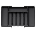 Silverware Drawer Organizer, Adjustable Expandable Utensil Tray, Plastic Cutlery Storage for Flatware, Knives, Spoons, Gadgets