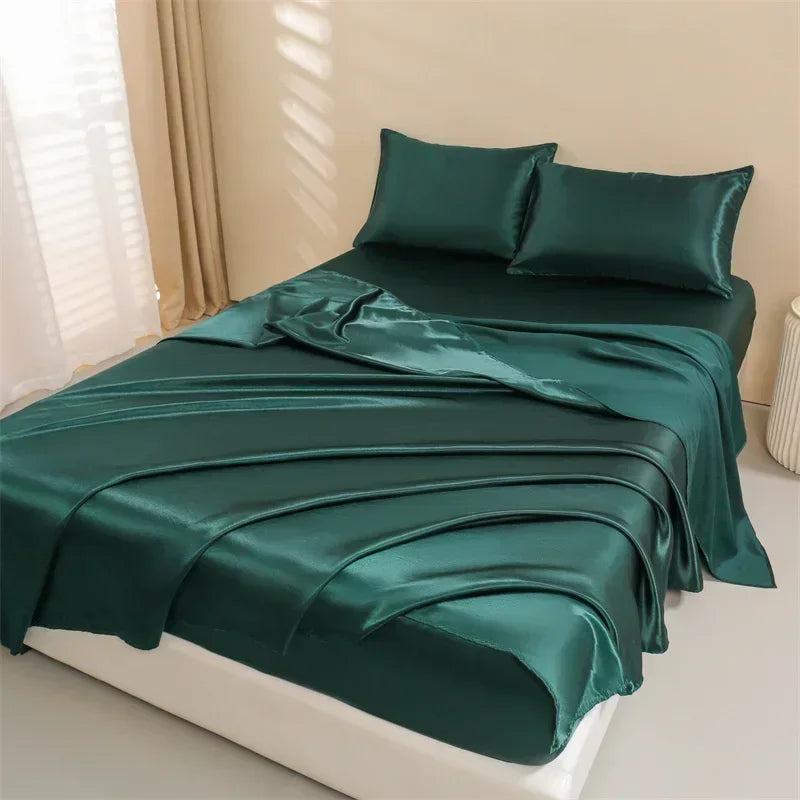 Silky Satin Bed Sheet Set