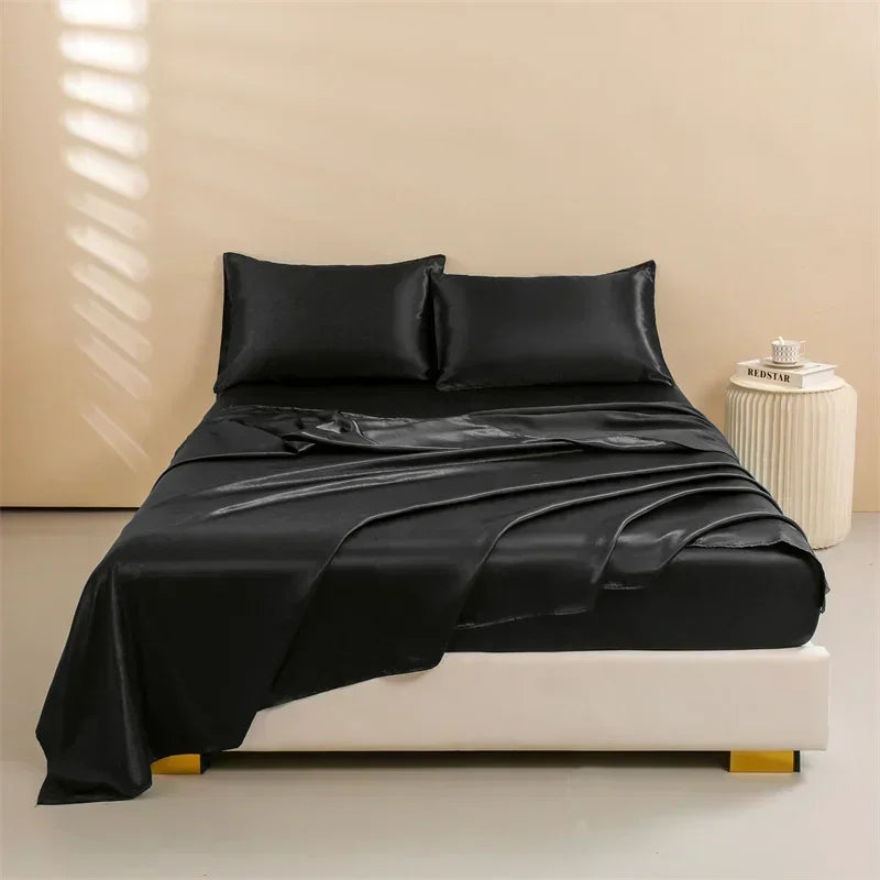 Silky Satin Bed Sheet Set